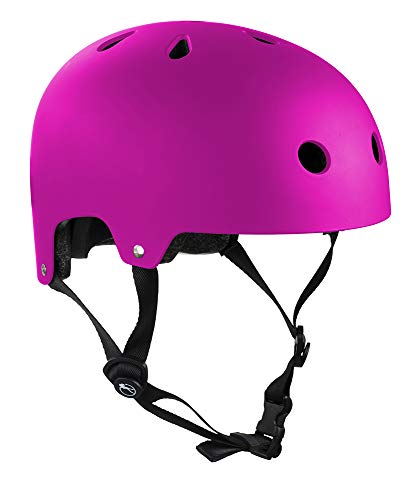 Sfr Skates Essentials Casco, Unisex Adulto, Rosa (Matt Fluo), 49-52 cm