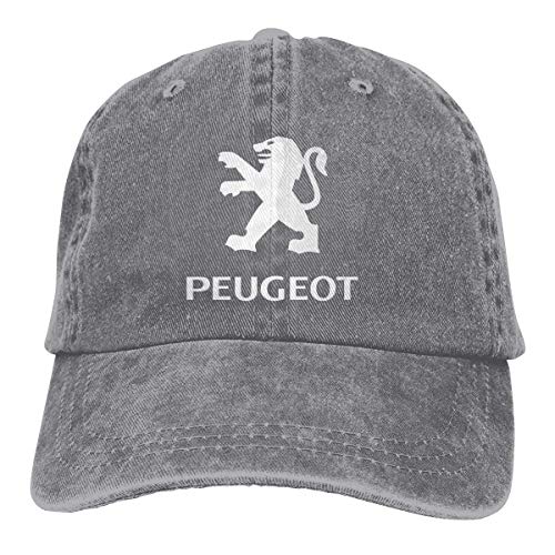 SHUIFENG66 Mens Vintage Adjustable Cap Design General Motors Peugeot Logo Cool Baseball Cap Hat, Black,Sombreros y Gorras