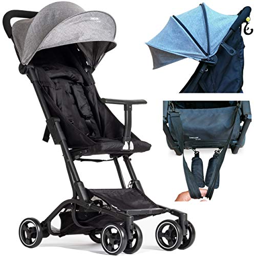 Silla de Paseo Piuma0+ Deluxe Ultraligero 2.0 De Viaje Reclinable Súper Equipado de 6 meses hasta 25 Kg Plegable Cochecito Compacto y Carrito Ligero Cinturón de 5 Puntos, Se puede llevar en el Avión