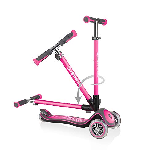 Sk8teforyou Bicicleta Infantil Unisex para niños Globber Elite Lights Deluxe, Rosa, 1 Talla