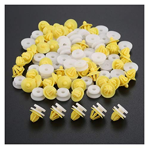 Sujetadores de plástico 100pcs Interior del coche puerta de la tarjeta del panel remaches de plástico clips de 8 mm Agujero Auto sujetadores for Renault Clio 7703077250 Megane Scenic Twingo para el aj