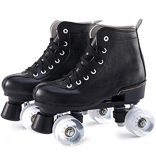 Patines de ruedas para mujer y hombre, clásicos, de 4 ruedas, patines de  patinaje de doble hilera para interiores y exteriores, unisex, fiesta de  Navidad con bolsa