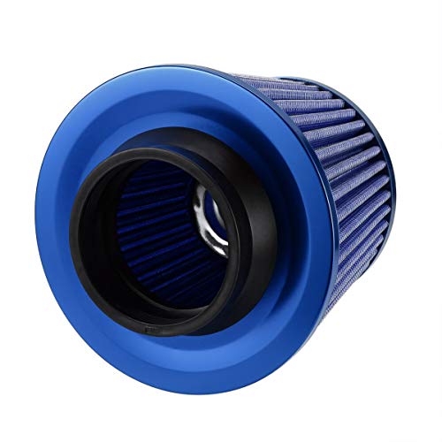 Sunnyflowk Car Air Filter Air Filter Performance Air Intake Filter Height High Flow Air Intake Hot Air Practical (Blue)