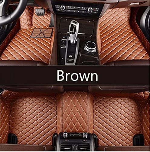 SUNQQJ Las Alfombrillas de Coche Son adecuadas para Toyota 86 CHR Crown Zelas Previa Land Cruiser Prado Wish Venza Fortuner Sienna Tundra Foot Accesorios Coche, marrón