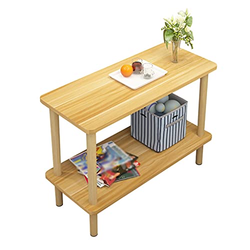 Tavolini da caffè Mesa de balcón pequeño, mesa de comedor multifuncional simple, mesa lateral de madera maciza pequeña, mesa de café con forma de mesa con 2 niveles, estantes de almacenamiento mesas d