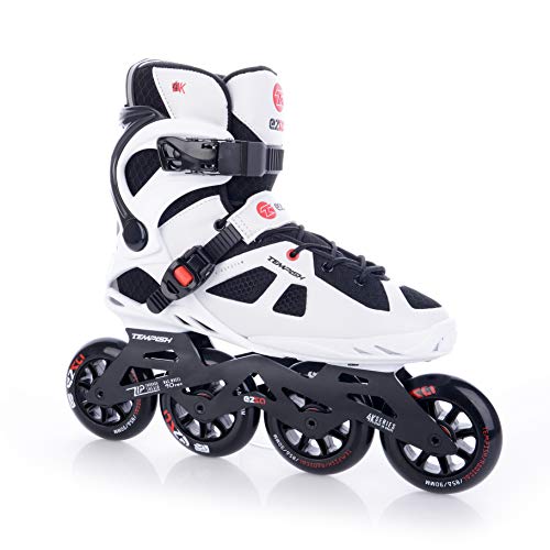 TEMPISH Patines en línea de Fitness Ezza 90 | para Hombre | Ajuste óptimo | Entrenamiento Skating | ABEC 9 | 6 Tallas I Color Blanco, Negro y Rojo