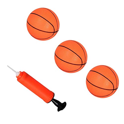 TOYANDONA 4 Unids Mini Juego de Baloncesto Pelotas de Baloncesto Inflables en Miniatura con Bomba de Aire Pelotas Deportivas Hinchables Pelotas de Juegos de Juguete Pelota de Mano para