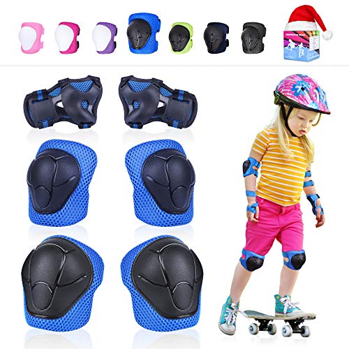 Vikaster Juego de Protecciones Infantil,de protección de para Rodilleras para niños,Safeguard, Knee Usado para Bicicleta, patineta, Patinaje, Scooter y Otros Deportes Extremos al Aire Libre