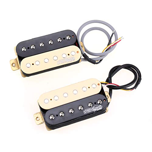 Wilkinson Tono Clásico Cerámica Overwound Estilo Abierto Pastillas Humbucker Pickups Set para Guitarra Eléctrica, Zebra