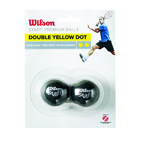 Wilson Staff Pelota de Squash, 2 Unidades, Unisex, Amarillo II Negro