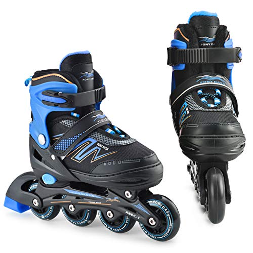 XFY Patines en Línea Inline Skates/Rollerblade con Ruedas Intermitentes Patines 4 Ruedas Enviar, Casco, Equipo de Protección, Mochila, Bolsa de Regalo.