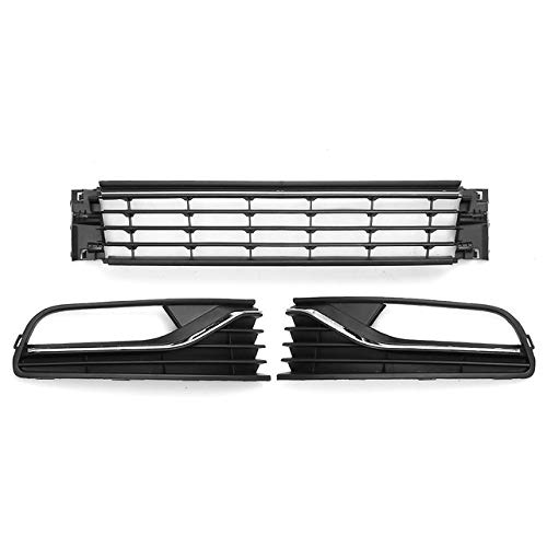 XLL Rejilla de luz antiniebla Fit For VW Polo 2014-2017 del Frente del Coche Inferior del Parachoques Niebla Centro Luz De Rejilla Cubierta Racing Parrillas, Niebla Delantera Luz De Rejilla