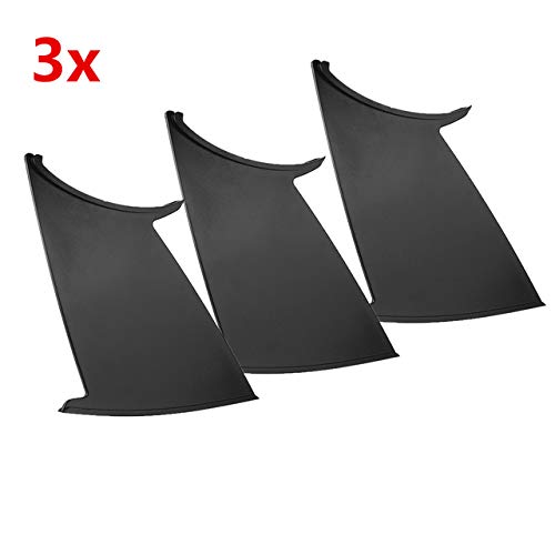 XXIAOHH Maletero Trasero De Arranque Pestaña De La Cubierta Alerón Estabilizador De Apoyo Stiffi Rally De Subaru Impreza WRX STI Sedán 2011-2014 Negro,3pcs