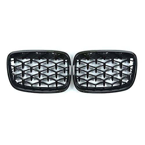 YJSZJY Rejilla del Radiador, para   E70 E71 E72 E72 X5 X6 2007-2013 Parrillas De Coche Parrilla Delantera De Riñón Parrilla Cromada Accesorios De Coche 2 Unids/Set