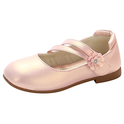 YWLINK Zapatos para NiñOs,NiñAs De Los NiñOs Flores Dulces Zapatos PequeñOs Zapatos De Princesa Zapatos Solos Zapatos Frescos Zapatos De Princesa Zapatos De Baile(Rosado,28EU)