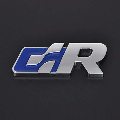 ZKL shop Emblemas de Coches Parrilla Frontal del Coche Parrilla Emblema Auto Parrilla Insignia para Volkswagen R Racing VW Sagitar Passat Golf Tiguan Touareg CC GR SR Pegatina Emblemas