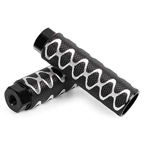 ZONSUSE Clavijas para Pedales BMX Antideslizantes de aleación de Aluminio, Pedal de Bicicleta Apto para Ejes Delanteros o Traseros, Clavijas de Bicicleta, para Bicicleta Bici BMX (Negro B)