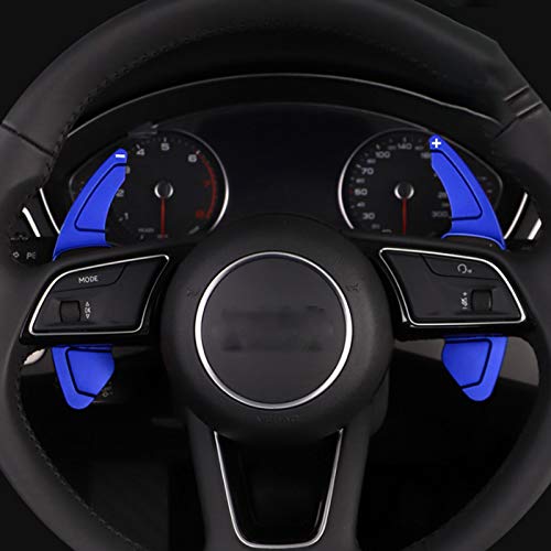 1 Par Cambio Shift Paddle Para A3/A5/A6L/A7/A8/Q3/Q5L/Q7/S4,AleacióN De Aluminio Palanca Del Interruptor De Cambio De La Palanca De Cambio La Cuchilla Del Coche Para La DecoracióN Del Volante ,Blue