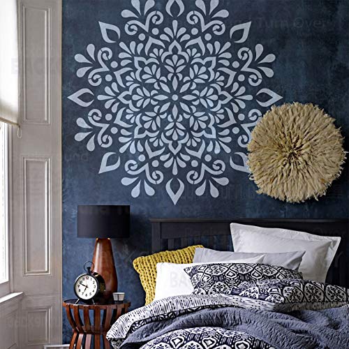 100cm Huge Giant Mandala Indian Arabic Ethnic Round Plantillas Mandala Stencil Pintar Plantilla De Piso Grande Nicho De Azulejos Reutilizables Muebles De Pared Plantillas A Patrones Para