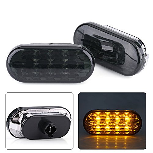 2pcs luces intermitentes laterales para coche, luces de giro LED ambar para automóvil