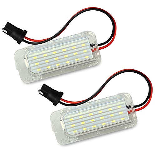 2pcs Número de Licencia de Licencia de Luz para Ford Focus 5D Fiesta Mondeo MK4 C-MAX MK2 S-MAX KUGA GALAXY 6000K Lámpara Auto Blanco Placa Bulbo