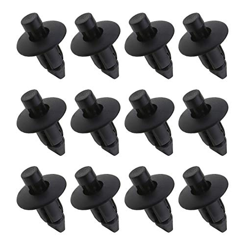 50 clips de plástico para parachoques lateral de la falda del vehículo 96057846 remaches de plástico para agujeros de 7 mm, color negro