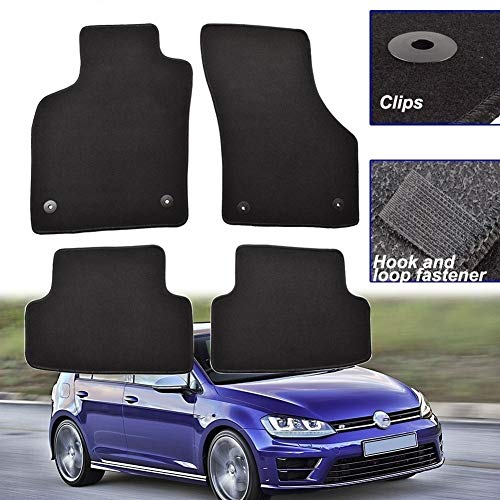 Accesorios Byolpmkk-Jiajia Frente posterior del coche de la estera del piso esteras de la alfombra del trazador de líneas del cojín for VW GOLF GTI 7 MK7 R Jetta Sportwagen 2013-2019 LHD 2014 2015 201