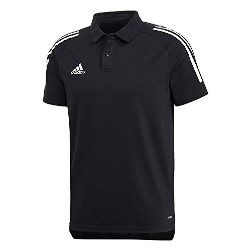 adidas CON20 Polo, Hombre, Negro/Blanco, ST