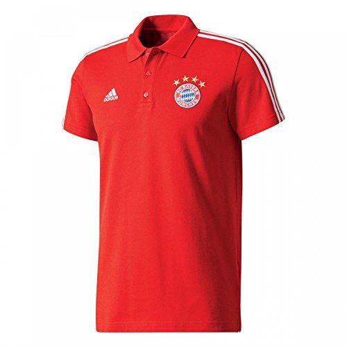 adidas FCB 3S Polo, Hombre, Rojo (rojfcb/Blanco), S