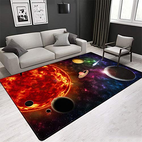 Alfombras Salon Vía Láctea 3D Diseño Moderna Retro Geométrica Grande Tapete para Piso Dormitorio Decoración del Hogar Comedor Niños Abstracto Tradicional Suaves Antideslizante Rugs R497 140x200cm