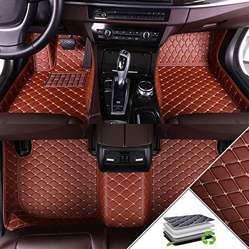 ALLYARD para R Ange R Over-evoque 4-Door 2012-2015 Alfombrillas para Coche Antideslizantes Moqueta Impermeable automóviles Alfombrilla XPE Cuero Alfombra de Coche Accesorios Marrón