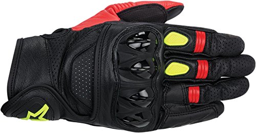 Alpinestars Celer - Guantes de motorista (talla XXX), color negro, rojo y amarillo