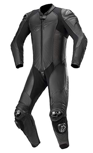 Alpinestars GP Plus v3 - Chaqueta de motocicleta de piel de grafito para hombre, color negro, 56