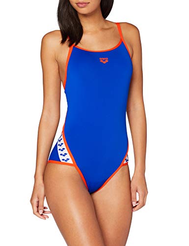 ARENA Bañador Deportivo para Mujer, Mujer, Traje de baño de una Sola Pieza, 001195, Azul neón, 44