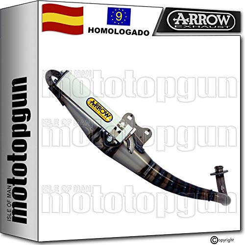 ARROW ESCAPE COMPLETO NO-CATALIZADO Y HOMOLOGADO EXTREME EN ALUMINIO BLANCO COMPATIBLE CON PIAGGIO NRG POWER DD KAT 50 2005 05 2006 06 2007 07 2008 08 33510ENB