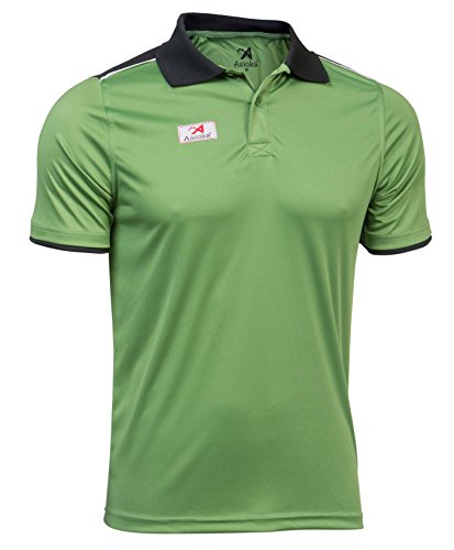 Asioka 108/17 Polo Técnico Combinado de Manga Corta, Unisex Adulto, Verde, XL