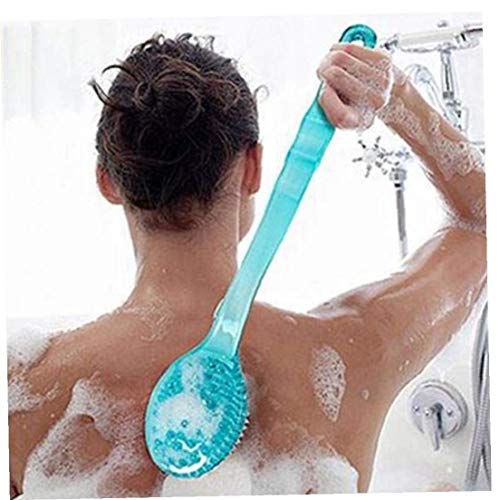 AYRSJCL 1Pc Largo Azul Handel baño del Cuerpo friega el Cepillo de la Piel Masaje para Cepillo para la Espalda Exfoliación Ducha Cepillo Alcance Pies baño de Herramientas de Productos para el baño