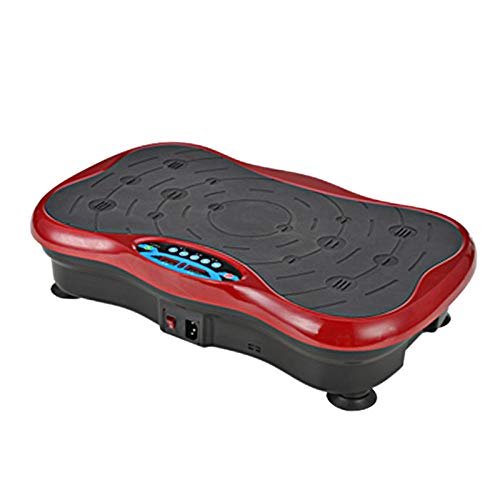 B/H Plataforma Vibración Pantalla LCD,Máquina para Levantar y agitar Grasa, máquina para moldear el Cuerpo Deportivo Perezoso-Rojo,Plataforma Vibratoria Fitness