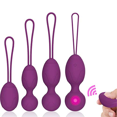 Bolas de Kegel para mujeres Ben Wa Balls Ejercicios y estiramiento del piso pélvico para principiantes y mejora de pesas de ejercicios de Kegel avanzados (púrpura)