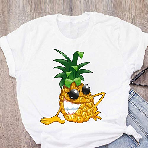 Camiseta para Mujer Camiseta Mujer Estampado Sandía Piña Estampado Fruta Manga Corta Verano Mujer Top Camiseta Mujer Camiseta Harajuku Camiseta M 20060