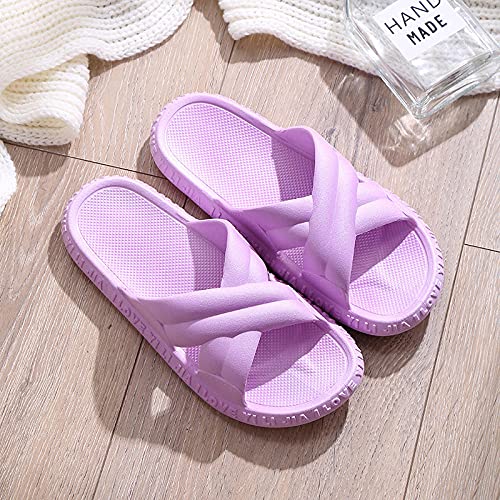 Chanclas Unisex Adulto,Cuarto de baño Tomando una Ducha, Descuento, Piso Silencios Silencios-púrpura_38/39,Zapatillas Antideslizantes Libre Baño