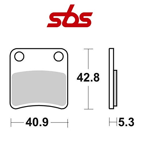 Compatible con Piaggio MP3 RL Sport - Business 500 2011-2012 PASTIGLIA Freno posteriore Pastillas DE Freno SBS 209HF CERÁMICO