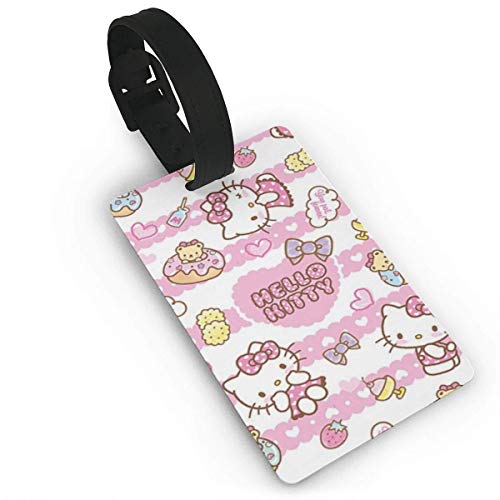 Cute Hello Kitty Patterns Etiquetas de Equipaje Maleta de Mano Identificación de Viaje Etiqueta de Equipaje