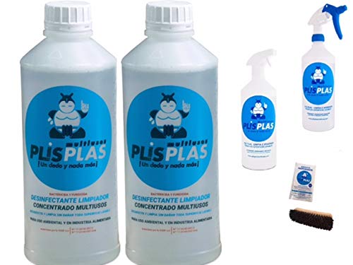 Desinfectante Concentrado H.A. - PLIS PLAS Multiusos - SIN LEJIA - Eficaz contra Bacterias, Hongos y *Virus - Potente limpiador desengrasante y quitamanchas para toda superficie lavable