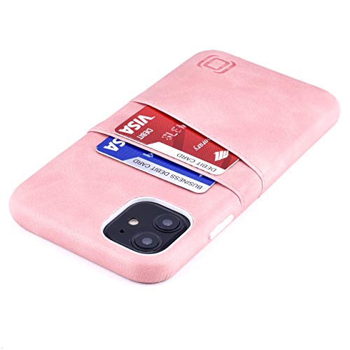 Dockem Exec M2 Funda Cartera para iPhone 11 (6.1): Funda Tarjetero Slim con Placa de Metal Integrada para Soporte Magnético: Serie M [Rosa]