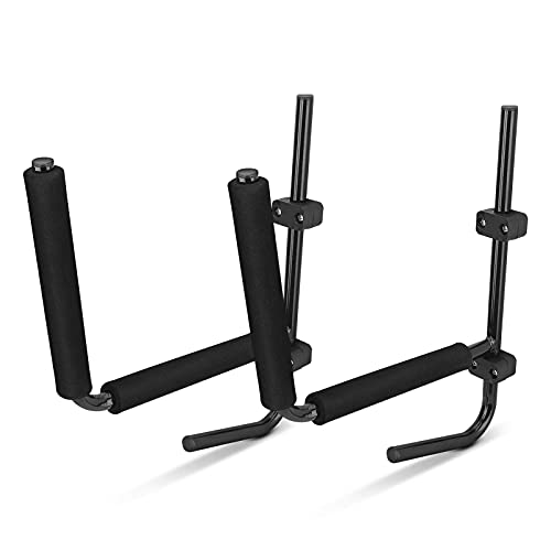 Estante Para Kayak De 2 Piezas, Estante De Pared Para Kayak, Estante De Almacenamiento De Acero Plegable Para Kayak, Soporte Para Tabla De Surf De Montaje En Pared Para Uso En Interiores Y Exteriores