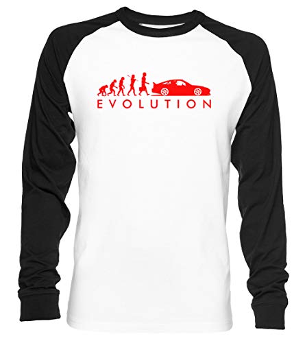 Evolución De Piloto Unisex Camiseta De Béisbol Manga Larga Hombre Mujer Blanca Negra