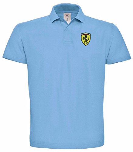 Ferrari Polo Bordado súper una Primera algodón - 080 - Blau (L)