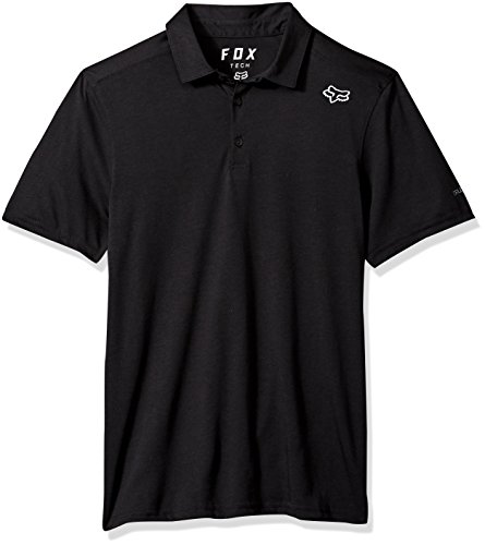 Fox Polo Rookie de manga corta Dri-Release para hombre, negro, S