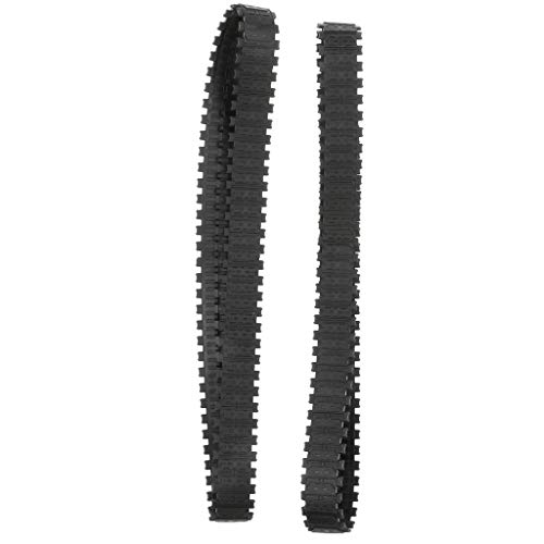 freneci 66CM 2pcs Pista de Oruga de Goma para DIY Robot RC Racing Car Accesorio Negro